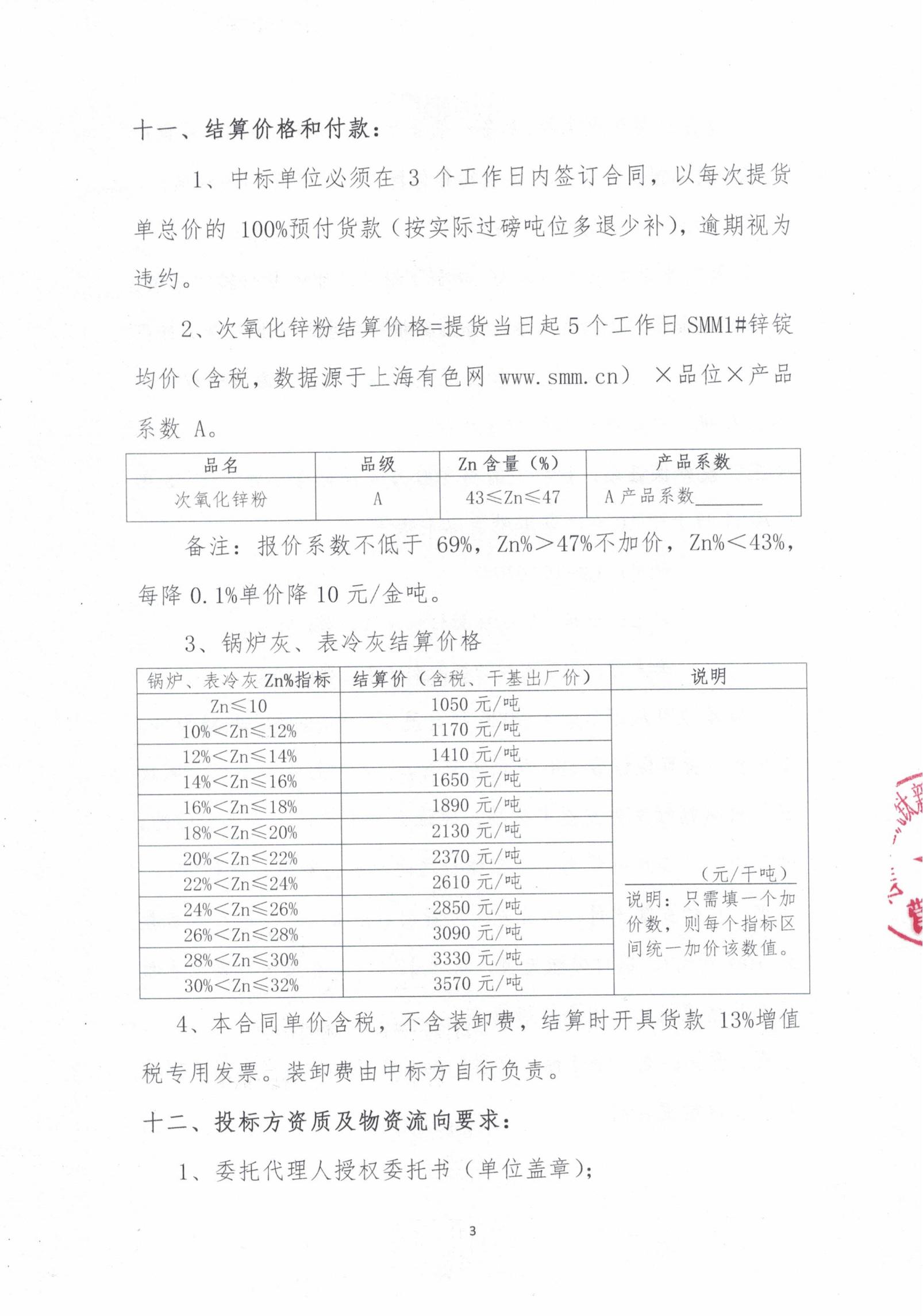 2026年次氧化锌粉、锅炉灰、表冷却器灰(1-3月)招标文件20260313_02 2026年次氧化锌粉、锅炉灰、表冷却器灰(1-3月)招标文件20260313_02